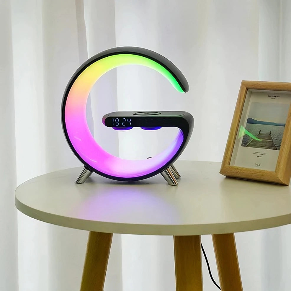 PacificVenue™ 4-in-1 Alarm Clock, Mood Light, Speaker & Wireless Charger