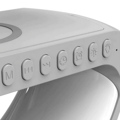 PacificVenue™ 4-in-1 Alarm Clock, Mood Light, Speaker & Wireless Charger