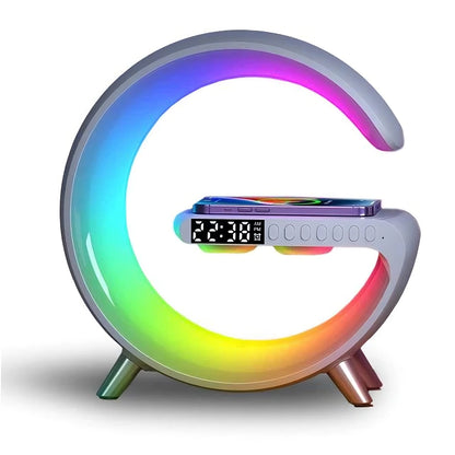 PacificVenue™ 4-in-1 Alarm Clock, Mood Light, Speaker & Wireless Charger
